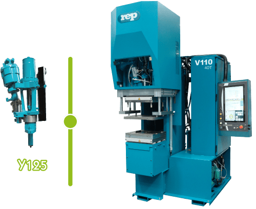 macchina per stampaggio a iniezione senza colonne V110 Y125 |iniezione della gomma a collo di cigno| produzione di profilati in gomma