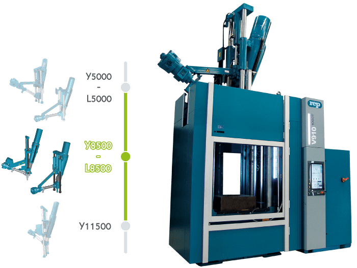 macchina di stampaggio a iniezione della gomma V910 (Y8500-L8500) |stampaggio gomma di grandi dimensioni|elevata capacità di iniezione