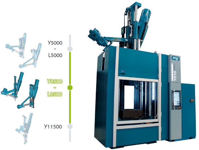 macchina di stampaggio a iniezione della gomma piano grande V910 (Y11500) |stampaggio di gomma di grandi dimensioni|volume di iniezione elevato